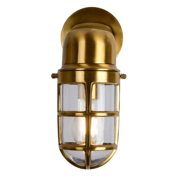 Lucide DUDLEY - Wandlamp Buiten - 1xE27 - IP44 - Mat Goud / Messing - detail 1
